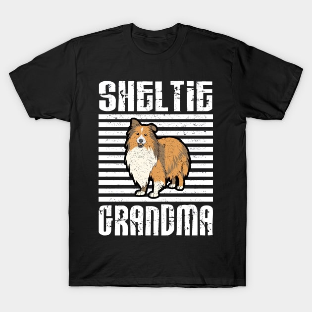 Sheltie Grandma Proud Dogs T-Shirt by aaltadel